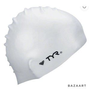 TYR Wrinkle Free Silicone Adult Fit Cap In White